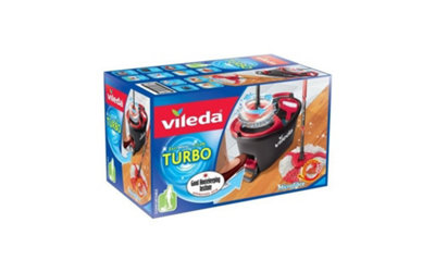Vileda Turbo Mop and Bucket Grey/Red/White (One Size)
