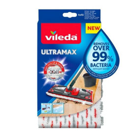 Vileda UltraMax 2 in 1 Mop Head White/Grey/Red (One Size)