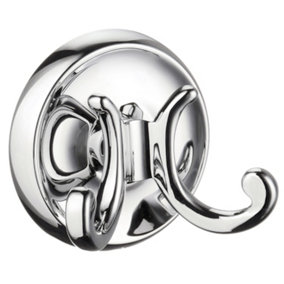 VILLA - Double Towel Hook in Polished Chrome