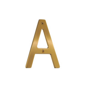 VILLA - House Letter A in Brushed Brass