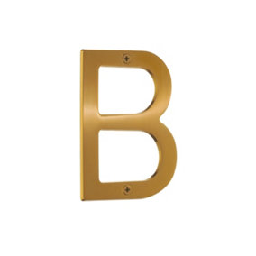 VILLA - House Letter B in Brushed Brass