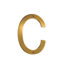 VILLA - House Letter C in Brushed Brass