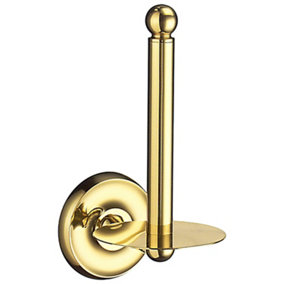 VILLA - Spare Toilet Roll Holder in Polished Brass