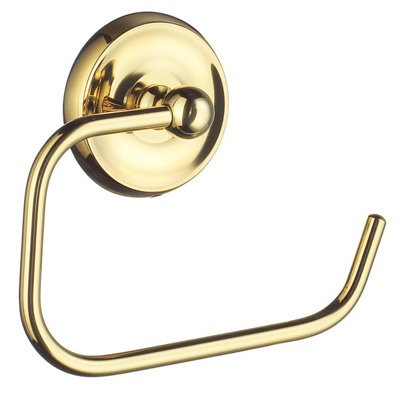 VILLA - Toilet Roll Holder in Polished Brass
