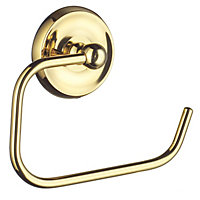 VILLA - Toilet Roll Holder in Polished Brass