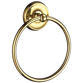 VILLA - Towel Ring in Polished Brass