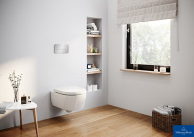 Villeroy and Boch Arto Wall Hung Toilet Pack with Frame, Cistern and Flush Plate