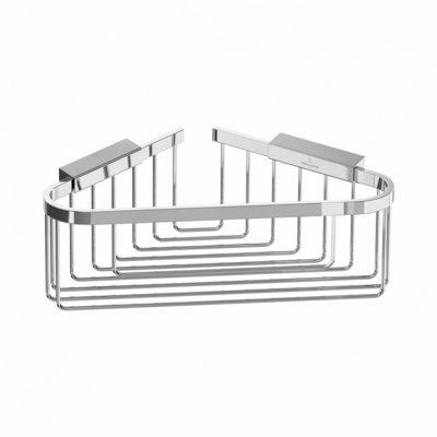 Villeroy and Boch Elements Tender Corner Wire Shower Basket 260 x 82 x 206mm in Chrome