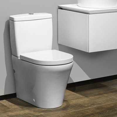 Villeroy and Boch O.Novo Compact Close Coupled Combi Pack with Toilet Pan, Cistern and Soft Close Seat