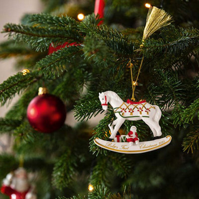 VILLEROY & BOCH CHRISTMAS CLASSICS ROCKING HORSE ORNAMENT 2025