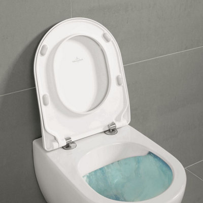 Villeroy & Boch Subway 2.0 Slim Soft Close Replacement Toilet Seat, White Alpin