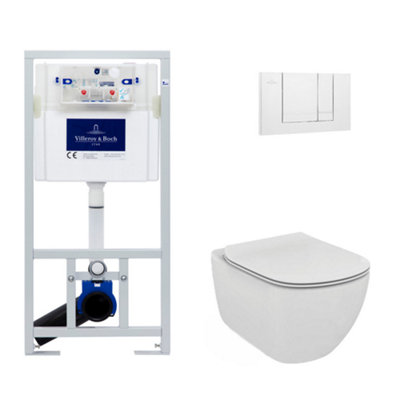 Villeroy & Boch Toilet Pack with Support Frame + Ideal Standard TESI ...