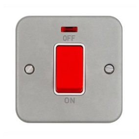 Vimark VM1300N Surface Mounted Metalclad 50A Double Pole Switch with Neon