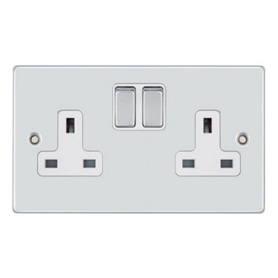 Vimark VPD1209DPCHW Pro Décor 2 Gang 13A Switched Socket DP Polished ...