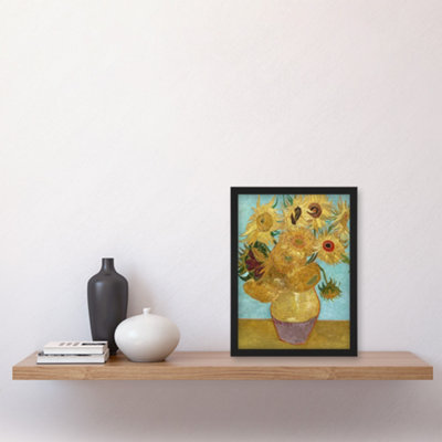 Vincent van Gogh Framed Wall Art Print Vase with Twelve Sunflowers - A4 ...