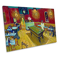 Vincent van Gogh The Night Café CANVAS WALL ART Print (H)30cm x (W)46cm