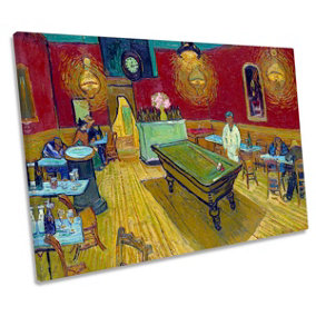 Vincent van Gogh The Night Café CANVAS WALL ART Print (H)30cm x (W)46cm