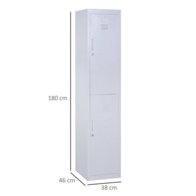 Vinsetto 1.8m Locker Office Cabinet Storage Cold Rolled Steel w/ Storage Shelves