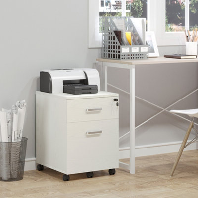 Two drawer filing cabinet deals with lock