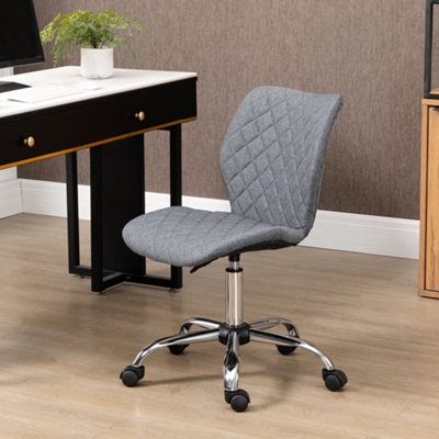 Vinsetto 360 Swivel Office Chair Mid Back Computer Chair with Wheels, Grey