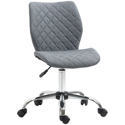 Vinsetto 360 Swivel Office Chair Mid Back Computer Chair with Wheels, Grey