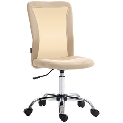 Vinsetto Armless Office Chair with Adjustable Height Mesh Back 