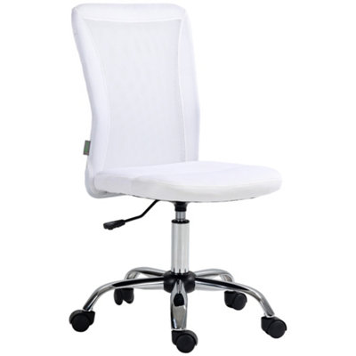 Vinsetto Armless Office Chair with Adjustable Height Mesh Back