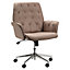 Vinsetto Computer Chair w/ Armrest Modern Style Tufted Home Dining Room Brown