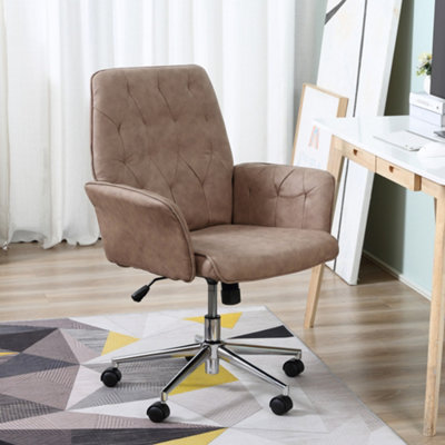 Vinsetto Computer Chair w/Armrest Modern Style Tufted Home Dining Room Coffee