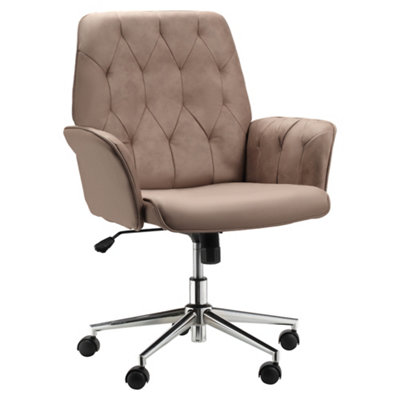 Vinsetto Computer Chair w/Armrest Modern Style Tufted Home Dining Room Coffee