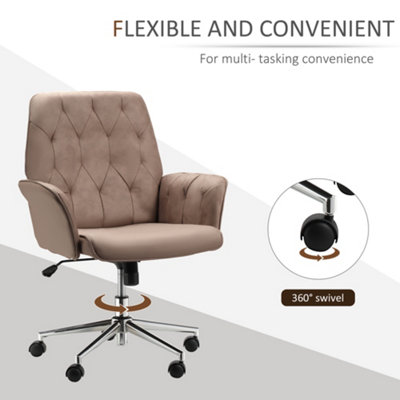Vinsetto Computer Chair w/Armrest Modern Style Tufted Home Dining Room Coffee