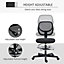 Vinsetto Draughtsman Chair Tall Office Chair w/ Adjustable Footrest Ring