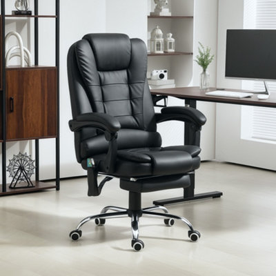 Vinsetto Ergonomic Heated 6 Points Vibration Massage Executive Chair Black