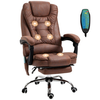 how to make water based lubricant at home Vinsetto Ergonomic Heated 6 Points Vibration Massage Office Chair, Brown