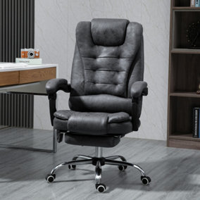 Vinsetto Ergonomic Heated 6 Points Vibration Massage Office Chair Dark Grey