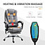 Vinsetto Ergonomic Heated 6 Points Vibration Massage Office Chair Grey