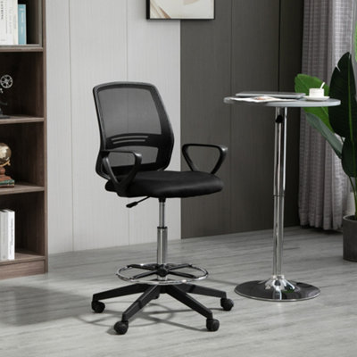 Tall adjustable shop desk chair