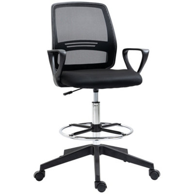 Vinsetto Armless Office Chair with Adjustable Height Mesh Back