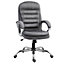 Vinsetto Ergonomic Office Chair Task for Home with Arm, Swivel Wheels, Linen Fabric, Grey