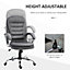 Vinsetto Ergonomic Office Chair Task for Home with Arm, Swivel Wheels, Linen Fabric, Grey