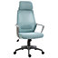 Vinsetto Ergonomic Office Chair w/ Wheel, High Mesh Back, Adjustable Height Home Office Chair - Blue