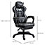 Vinsetto Ergonomic Racing Gaming Chair Office Desk Adjustable Height Recliner with Wheels, Headrest, Grey