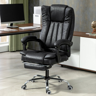 Vinsetto Executive Office Chair Computer Desk Chair for Home w/ Footrest, Black