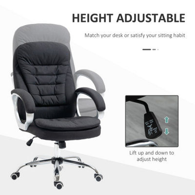 Vinsetto Armless Office Chair with Adjustable Height Mesh Back