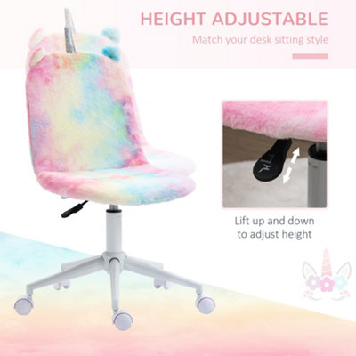 Fluffy pink desk chair sales