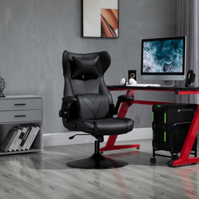 Vinsetto Gaming Chair Home Office Chair w Swivel Pedestal Base Lumbar Support