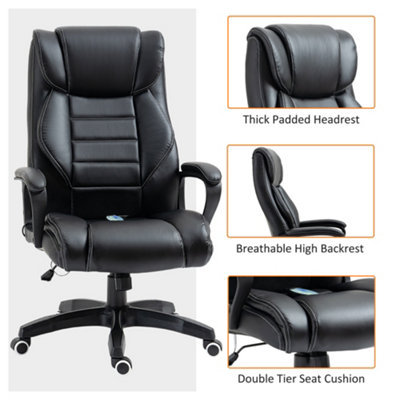 Newmills High Back Executive Office Chair with 6 Point Massager