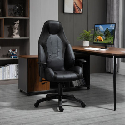 Vinsetto High Back Executive Office Chair Mesh & Fuax Leather Gaming ...