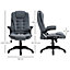 Vinsetto High Back Home Office Chair Swivel Linen Fabric Desk Chair, Dark Grey