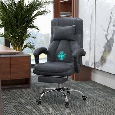 Vinsetto High Back Massage Office Chair with Vibration Point Headrest Remote